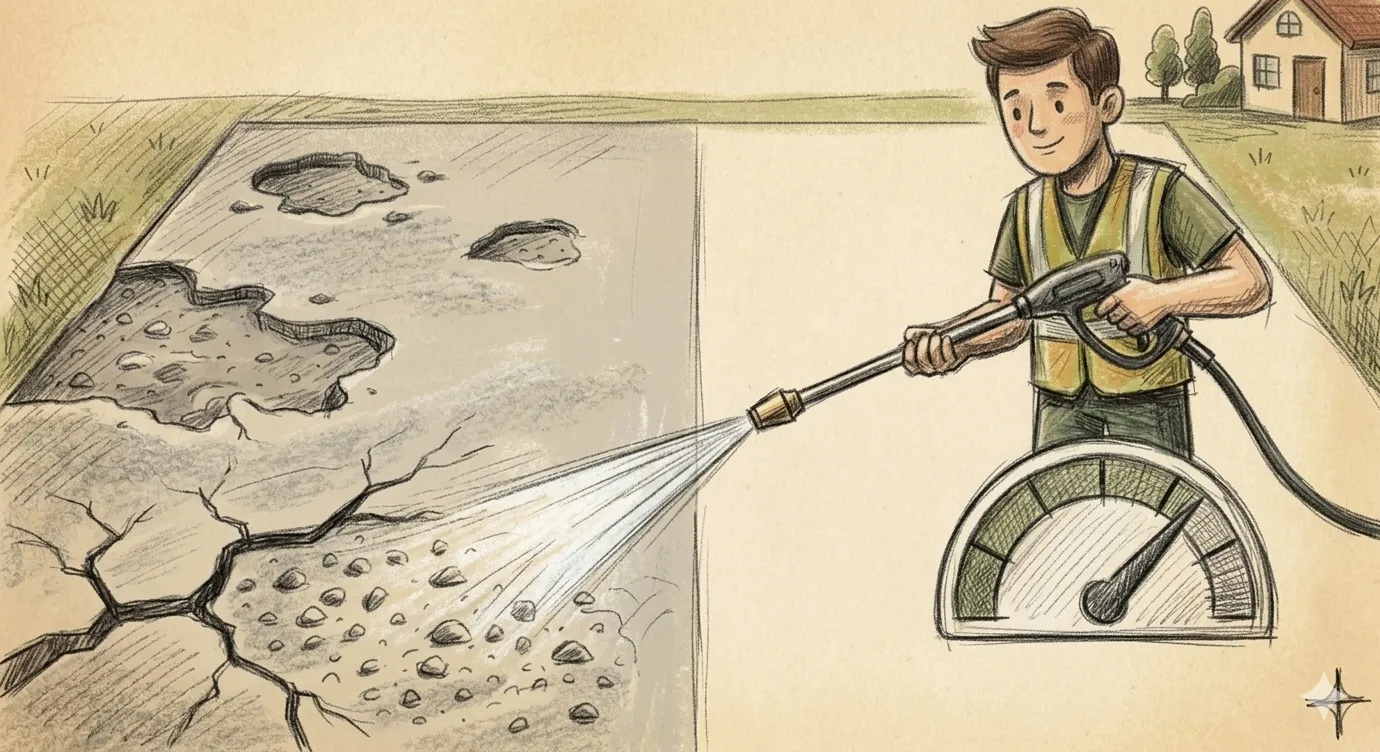 Can Pressure Washing Damage Concrete? How to Avoid Etching and Surface Ruin