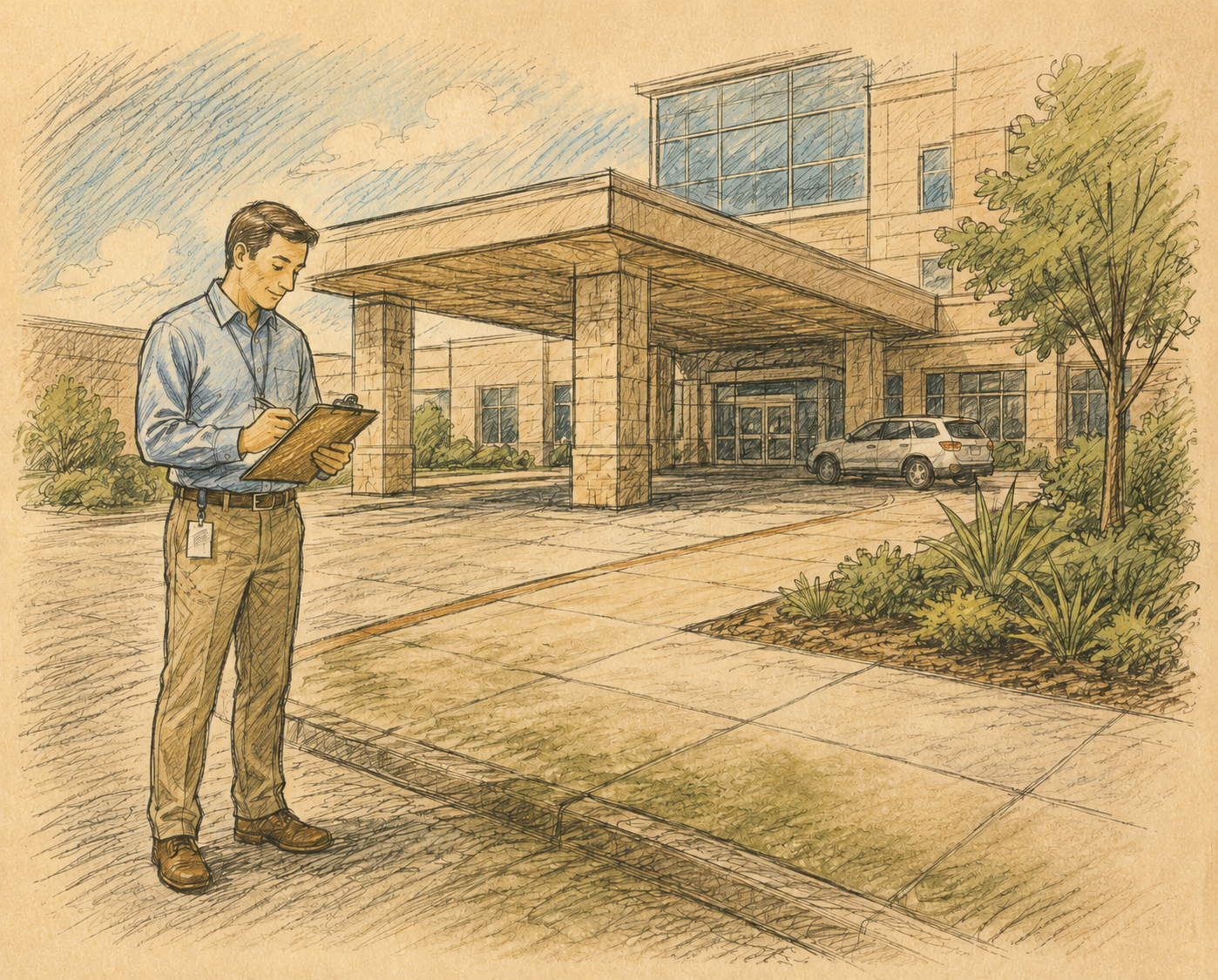 Hospital exterior compliance and professional cleaning requirements in Texas healthcare facilities